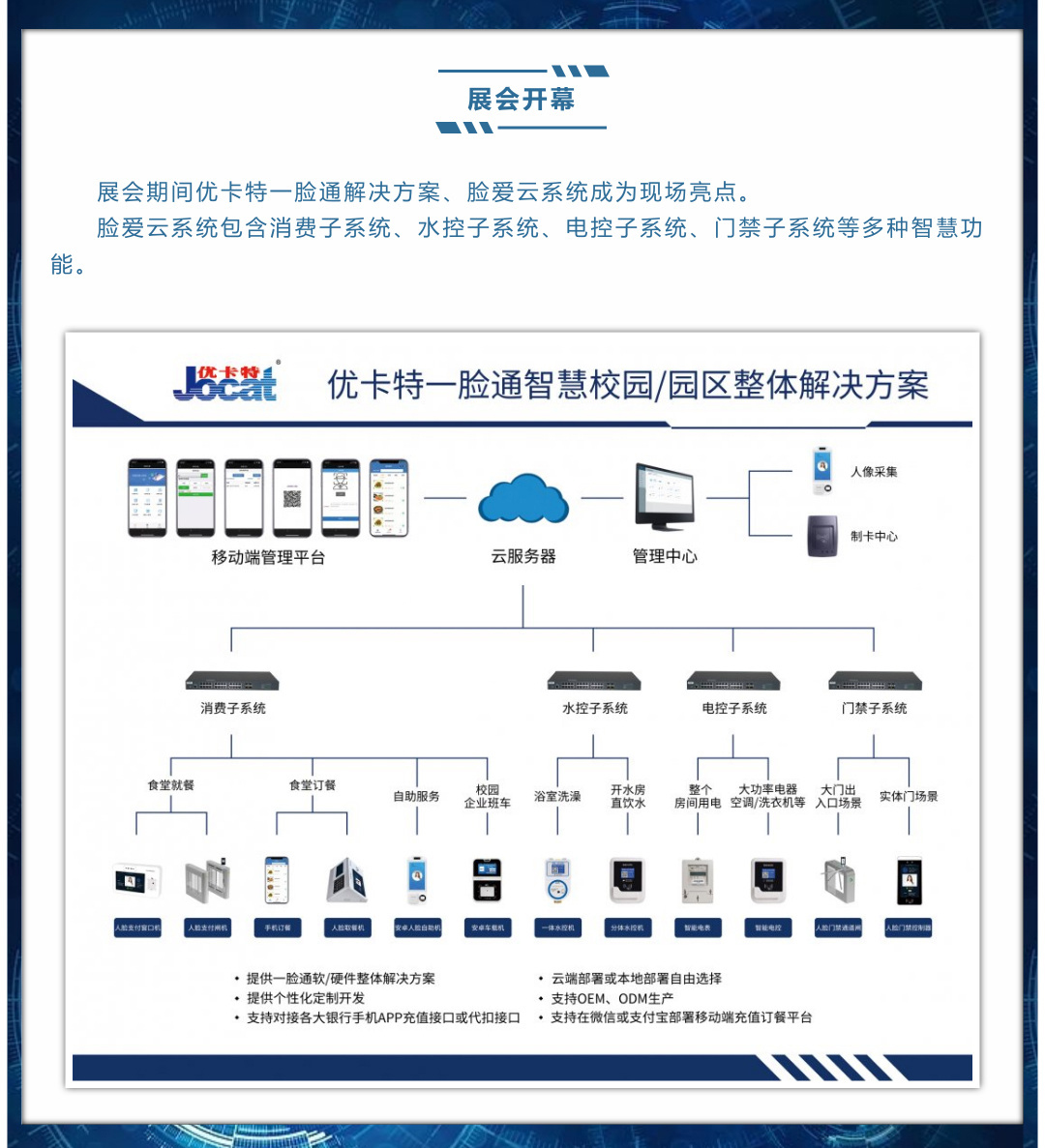 展会开幕，一脸通智慧校园/园区整体解决方案